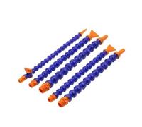 Plastic Flexible Coolant Mist Nozzle Pipe, Plastic Coolant Pipe 5 pcs 800mm-900mm 1/4"-1/2" Round Flat Nozzle With Switch For CNC(900mm Flat,1 4 Switch)