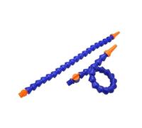 Plastic Flexible Water Oil Coolant Hose,1PC 1/4'' 3/8" 1/2" Light Machine Bamboo Pipes Blue Round Nozzle Pipe with Switch for Lathe CNC Cooling System(Blue No Switch,16MMX400MM)