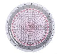 Plastic Flight Ruler, E6B-R Flight Computer Aviation Plotter Slide Rule For Aviation Flight Training Basic Arithmetic Or Complex Aviation Calculations(E6B-R2 4 inches)