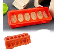 Plastic Flip Top Bird Small Poultry Feeder,12 Hole Poultry Feeding Tray Chick Feeding and Drinking Dispenser,Poultry Feeding Tray with Holes,for Pigeons Chickens Parrots Quail Chicken