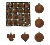 Plastic Flocked Christmas Tree Decoration Balls Set, Reusable Lightweight Hanging Ornaments In Vibrant Colours For Holiday Decor Including Wreaths And Garlands(C)