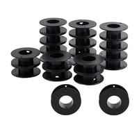 Plastic Floss Bobbins, 50 Pcs Black Plastic Empty Spools 2.1 x 0.7 inch for Thread