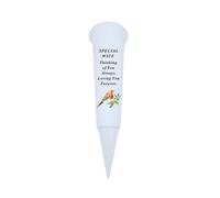 Plastic Flower Holders/Memorial Grave Vases Ornaments - Spike Flower Grave Vases for Grave Decoration with Engraved Funeral Verses for Your Loved Ones - With White Spike and Robin Image (Wife)