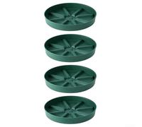 Plastic Flower Pot Saucers 4 Pack Round Design For Indoor Outdoor Drainage Control Drip Tray For Potted Plants(Green22.7cm)
