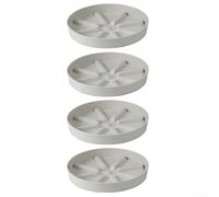 Plastic Flower Pot Saucers 4 Pack Round Design For Indoor Outdoor Drainage Control Drip Tray For Potted Plants(white22.7cm)