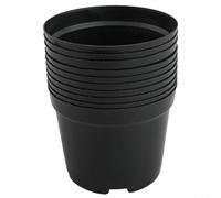 Plastic Flower Pot Set 10PCS with 8 Weather-Resistant Sizes B80# B100# B115# B120 1# B120 2# B130# B140# B150# and Two-Layer Drainage Design (B130#)