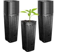 Plastic Flower Pots 20 Pcs 10 cm Plastic Plants Nursery Pot Pots Seedlings Flower Plant Container Seed Starting Pots for Vegetables Flowers Herbs Cuttings Succulent