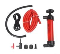 Plastic Fluid Transfer Pump Red Manual Suction Device | plastic body, leak-resistant design, easy hand operation, ideal for oil changes, compact size