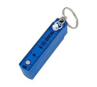 Plastic Folding Rule - 10-Segment Folding Measuring Ruler with Keychain, 90° Angle Locking, Compact Portable Ruler for Craft, Decor, Garment Pattern, Office, DIY Projects (Blue)