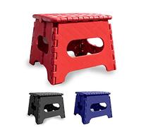 Plastic Folding Step Stool - 9 inch tall - Up To 120 kg - The Stool Is Portable and Collapsible for Adults & Kids Can Use In Kitchen, Bathroom, Gardening, Toilet, Camping - Assorted Colours