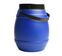 Plastic Food Storage Barrels with Screw-On Lid & Handles - 1.2L to 5L - Food-Safe, Durable, Lightweight, Perfect for Fermenting, Water & Kitchen Use (4, Blue, 2.5L)