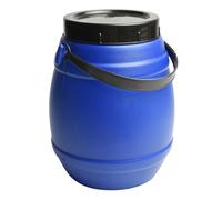 Plastic Food Storage Barrels with Screw-On Lid & Handles - 1.2L to 5L - Food-Safe, Durable, Lightweight, Perfect for Fermenting, Water & Kitchen Use (1, Blue, 2.5L)