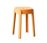 Plastic Foot Stool - Round Stackable Storage Bench with Windmill Design | Multipurpose Space-Saving Chair for Living Room & Bedroom, Fashionable Internet Celebrity Style