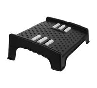 Plastic Footrest Stool with Bevel Design for Office Comfort | Black Finish, Ergonomic Sitting Support, Helps Upright Posture, Suitable under Desk Use at Home or Work