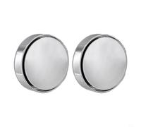 Plastic Frame Car Mirror 2Pcs Silver Adjustable | Flexible 360Â° adjustment, precise angle control, fits left or right mirror, improves rear visibility