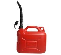 Plastic Fuel Canister with Spout Red Petrol Jerry Can for Safe Fuel Storage & Transport - Durable, Leak-Proof Fuel Container for Car, Motorcycle, Boat, Lawn Mower, Camping & More (Medium - 10L)