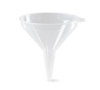 Plastic funnel 21 cm transparent