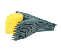 Plastic Garden Edging Fence, 12-Pack 30x15cm Interlocking Tulip-Design Landscape Border for Curved Walkways, Patios & Hedge ion(yellow flowers)