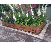 Plastic Garden Fence Border Edging Terracotta Lawn Path Border Decorative 3.5m
