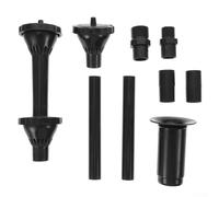 Plastic Garden Fountain Pump Waterfall Head,Plastic Fountain Nozzle Mushroom Spray Head 1/2 and 3/4 Inch Interchangeable Nozzles Adjustable Height Extension Tube for Pond Aquarium Pool Pump(A)