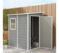 Plastic Garden Shed, Lockable Tool Storage House Lean to Shed with Vent