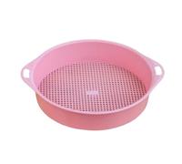 Plastic Garden Sieve 5pcs Sifting Tool For Sand Soil Compost Stones With 3mm 5mm 8mm 10mm 12mm Mesh Sizes(Roze)