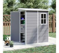 Plastic Garden Storage Shed Outdoor Storage House Tool Sheds 5 x 4 FT