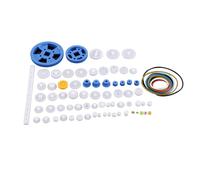 Plastic Gears Pulley Belt Kit for DIY Robotics and Model Making 6 Sets for Toy Enthusiasts (80 kinds Gear kit)
