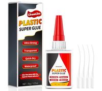 Plastic Glue, Super Glue for Plastic Repair, Heavy Duty Instant Adhesive - Waterproof, Heat-Resistant, Clear Adhesive for PLA, Toys, Car, ABS, PVC, DIY Kits, 3D Printing, and More - 35g