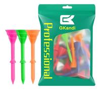 Plastic Golf Tees 3 1/4 inch Upgrade Value 20 Pack,Unbreakable Bulk Tee Reduce Friction Side Spin Durable Stable for Golfer Practice (Multicolor)
