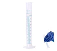 Plastic Graduated Cylinder, 100ml Hydrometer Test Tube with Clear Scale, Portable Measuring Cylinder for Home and School Science, Laboratory Supplies