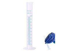 Plastic Graduated Cylinder, 100ml Hydrometer Test Tube with Clear Scale, Portable Measuring Cylinder for Home and School Science, Laboratory, 250 Ml Graduated