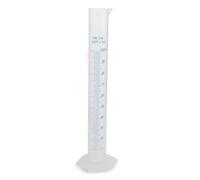 Plastic Graduated Cylinder Beaker Transparent Science Measuring Test Tube Flask Pour Spout 100ml 1pc