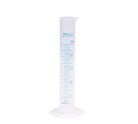 Plastic Graduated Cylinder, Measuring Graduated Cylinder Blue Line Measuring Test Tube Lab, 10/25/50/100/250/500ml Graduated Tube(25ml)