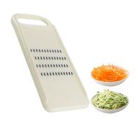 Plastic Grater for Carrot Vegetable Onion Cabbage Potato Cucumber Grater Mandoline Slicer Kitchen Food Shredder Salad Slicer Chips Cutter Strips Chopper Handheld with Stainless Steel Blades White