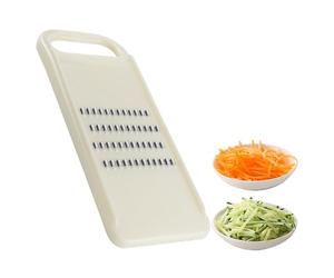 Plastic Grater for Carrot Vegetable Onion Cabbage Potato Cucumber Grater Mandoline Slicer Kitchen Food Shredder Salad Slicer Chips Cutter Strips Chopper Handheld with Stainless Steel Blades White