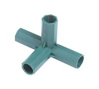 Plastic Greenhouse Fittings,Gazebo Connectors,Replacement Clamps,3/4/5 Way 16mm PVC Frame Furniture Connectors for Flower Stands,Green 10pcs