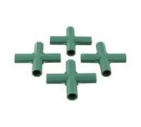 Plastic Greenhouse Frame Connector Set, 4 Pcs PP Plastic Tunnel Joint Adapter, Garden Structure Fittings for PVC or Metal Pipe 16-17mm, Cold Frame Corner(D)