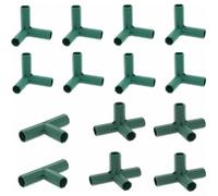Plastic Greenhouse Frame Connectors 14pcs Set Featuring 3 Way Corner 3 Way Cross and 4 Way Corner Designs