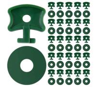 Plastic Greenhouse Twist Clips for Securing Drip Irrigation Tubing Support Cables and Vertical Gardening Mesh on Raised Bed Enclosures (50Pcs)