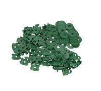 Plastic Greenhouse Twist Clips, Shading Fixing Clips, Washers for Aluminium Greenhouse Insulation Bubble Netting Shading Fixing Fastener Kit (Green 50PCS Clips+50PCS Washer+50PCS L Extenders)