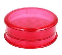 Plastic Grinder 60 mm Three Parts Including Storage Choose Your Favourite Colour (Red) for Pine Nuts and Chilli Peppers, 1x