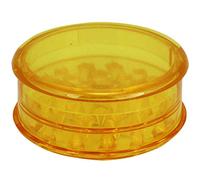 Plastic Grinder 60 mm Three Parts Including Storage Choose Your Favourite Colour (Yellow) for Pine Nuts and Chilli Peppers, 1x
