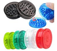 Plastic Grinders 60 mm 3Piece Grinder Spice Mill Ideal for Crushing Herb Mill Colour: Mix Assorted Colours for Kitchen Spice Easy Travel Pocket Size (6pcs Random Colour)