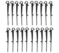 Plastic Gutter Brush Clips 150mm Long for Securing Leaf Guard in Various Gutters Including Low Hanging,Flat Roof,and High Wind Areas, 20Pack Black or Grey, for Home Roof Tile and Shingle Maintenance