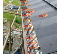 Plastic Gutter Guard for Leaf Filter Mesh with Hooks Prevents Debris Clogging for Residential and Commercial Roof Drainage Systems