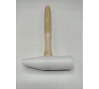 Plastic Hammer Set of 3 - Round, Wedge, and Straight Head Nylon Mallets Jewelry Making, Leatherworking & Craft Tools with Wooden Handles (Round & Wedge)