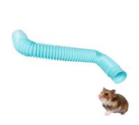 Plastic Hamster Tunnel DIY Assembled Sports Training Hiding Pipe Toy Hamsters Cage Accessories for Small Animals Sports (Small, Blue)