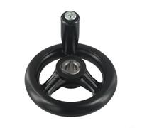 Plastic Hand Wheel 100mm 3 Spoke with Removable Handle for Lathe Grinding Machine - Control 12x100mm(12x100mm)