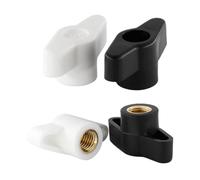 plastic handle nut 10pcs/lot Black White M4 M5 M6 M8 T Type Plastic Head Hand Knob Thumb Nut Hand Adjusting Nut Through Hole Blind Hole(Through Hole(White),M6 (Head 27))